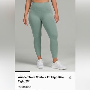 Lululemon Wunder Train Contour Fit Leggings in Misty Glade NWT